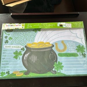 St Patrick’s Day Paper Activity Placemats Set of 24 by Novogratz